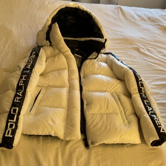 POLO RALPH LAUREN BIG PONY WOMEN’S LOGO DOWN PUFFER HOODIE JACKET /SIZE MEDIUM - Picture 3 of 16